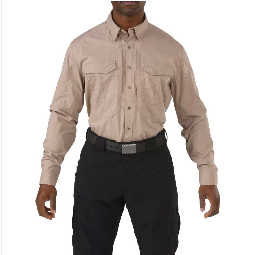 5.11 Tactical Series Stryke® Long Sleeve Shirt tan khaki sz small new MT122